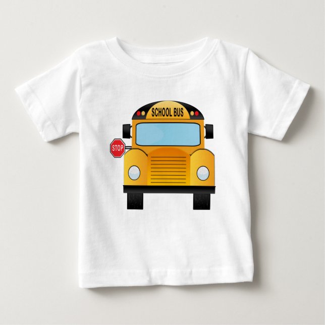Camiseta Para Bebê auto escolar (Frente)