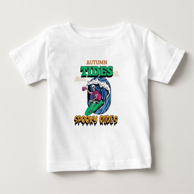 Camiseta Para Bebê Autumn Tides Spooky Rides: Spooky e Divertido. Cam (Frente)