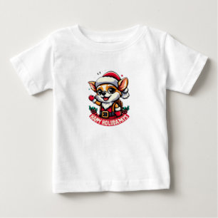 Camiseta Para Bebê Auxiliar Adorável de papais noeis