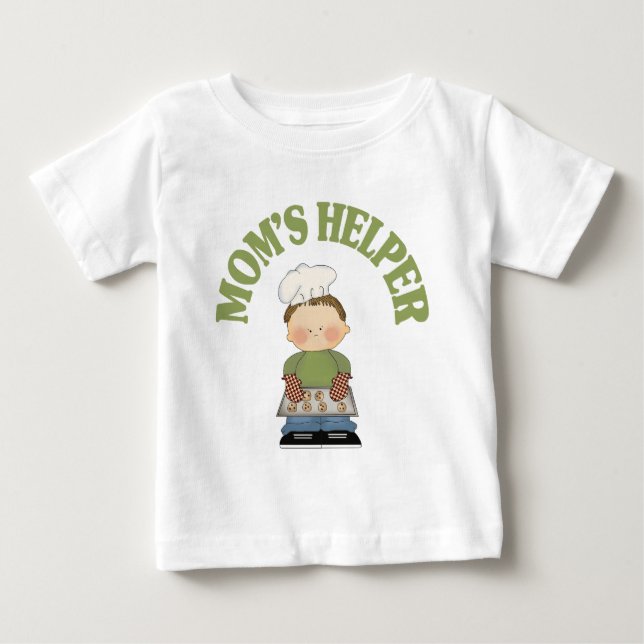 Camiseta Para Bebê Auxiliar de mães (Frente)