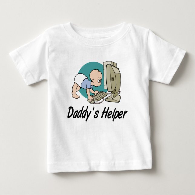 Camiseta Para Bebê Auxiliar do pai (Frente)