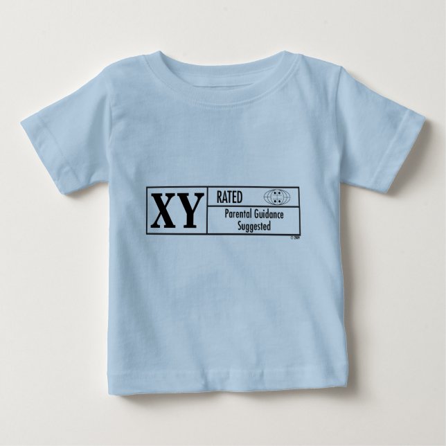 Camiseta Para Bebê Avaliado XY (Frente)