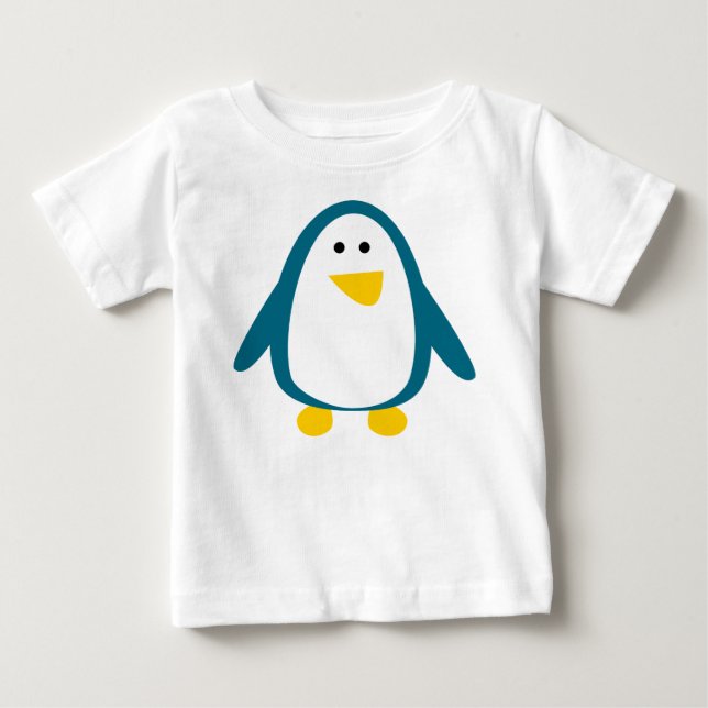 Camiseta Para Bebê Ave, Pinguim, Animal (Frente)