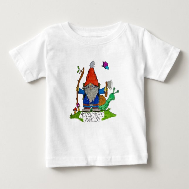 Camiseta Para Bebê Aventura Aguarda! (Frente)