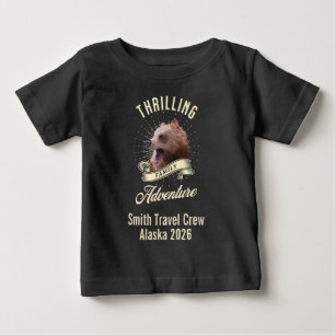 Camiseta Para Bebê Aventura da Família de Ursos Personalizados em Via