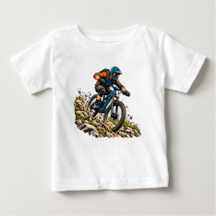 Camiseta Para Bebê Aventura de mountain bike para pilotos de MTB