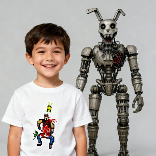 Camiseta Para Bebê Aventura do Robô Animatrônico Nosey