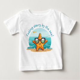 Camiseta Para Bebê Aventura no Mar | Fécula de peixe-espada e óculos 