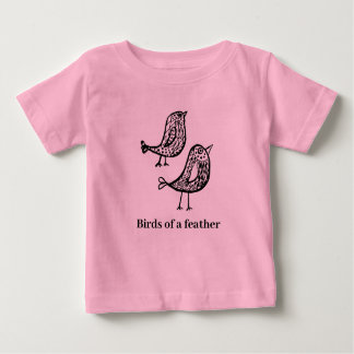 Camiseta Para Bebê Aves de uma pena
