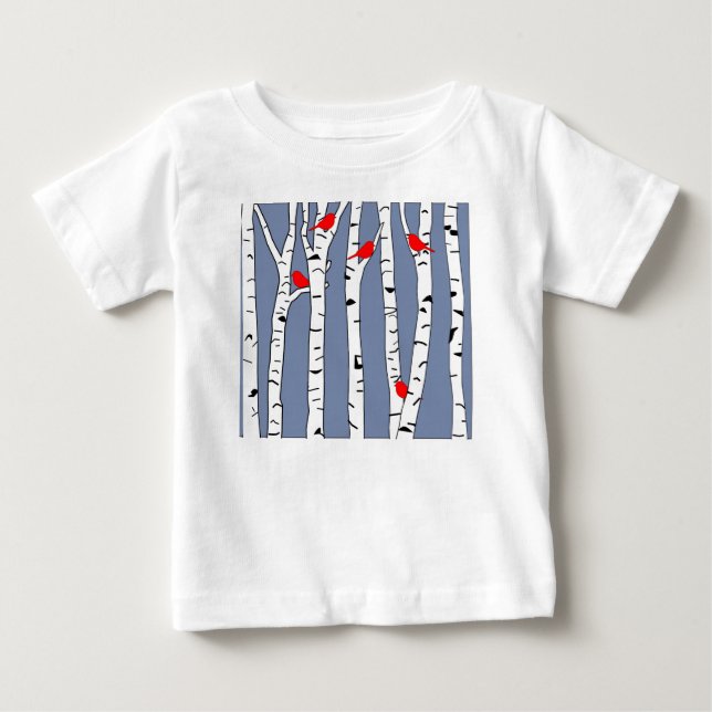 Camiseta Para Bebê Aves e Aves (Frente)