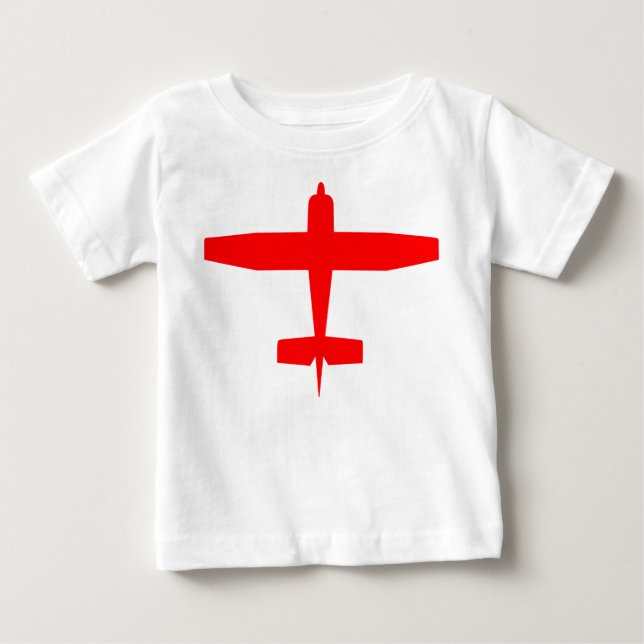 Camiseta Para Bebê Avião (Frente)