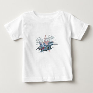 Camiseta Para Bebê Avião-caça-caricatura
