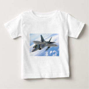 Camiseta Para Bebê avião caça raptor militar