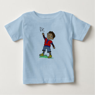 Camiseta Para Bebê Avião de papel voador