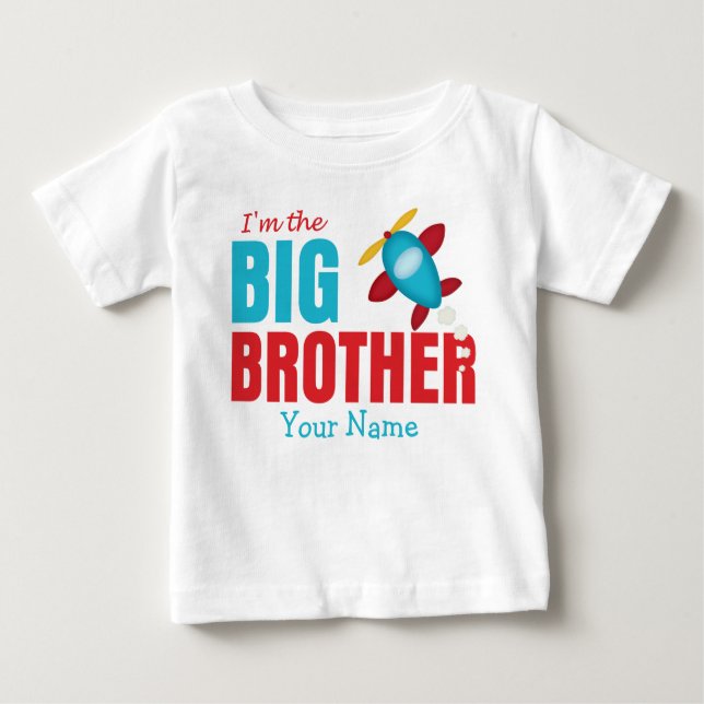 Camiseta Para Bebê Avião do Big Brother Personalizado (Frente)