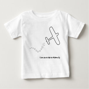 Camiseta Para Bebê Avião eu te amo