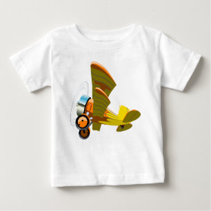 Camiseta Para Bebê Avião retrógrado de animação