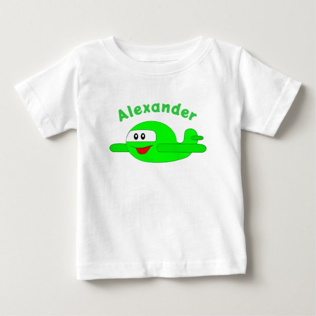 Camiseta Para Bebê Avião T-Shirt (Frente)
