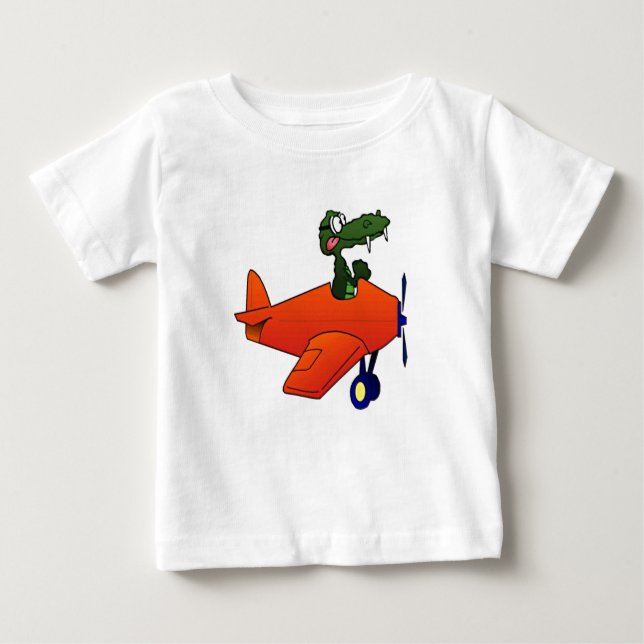 Camiseta Para Bebê Avião Voador Gator (Frente)