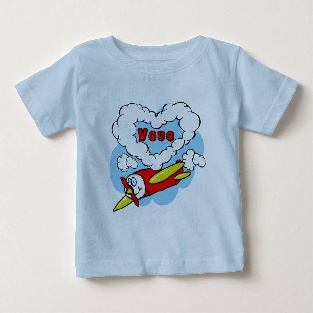 Camiseta Para Bebê Avião VoVo Kids de Amor (Frente)