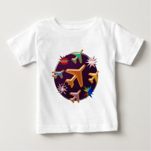 Camiseta Para Bebê Aviões