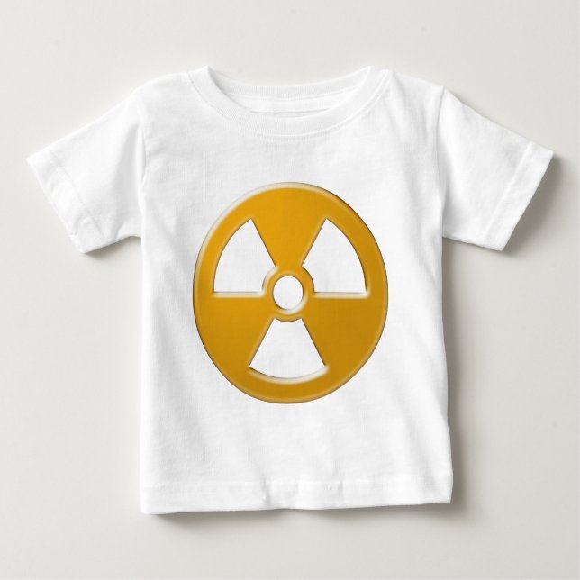 Camiseta Para Bebê Aviso nuclear (Frente)