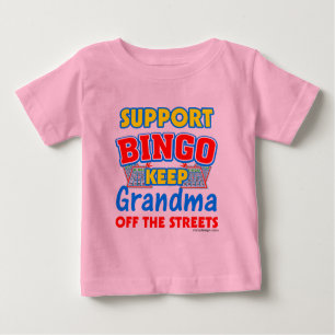 Camiseta Para Bebê Avó do Bingo do apoio