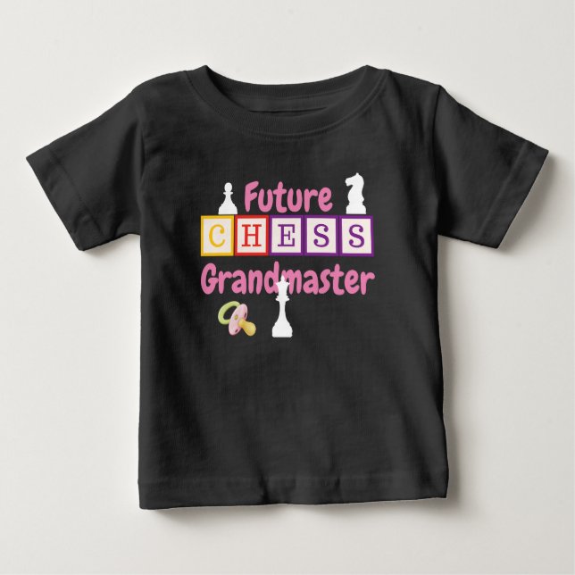 Camiseta Para Bebê Avô do Xadrez Futuro (Frente)