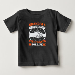 Camiseta Para Bebê Avô e neto melhores amigos 