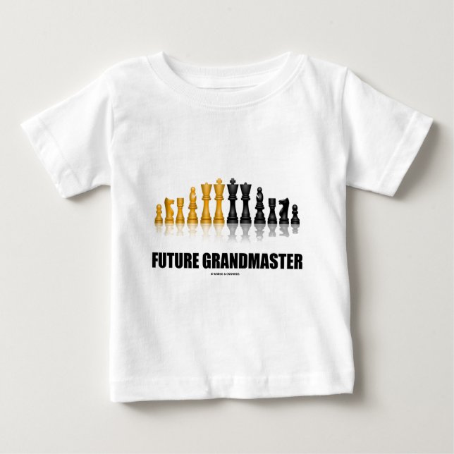 Camiseta Para Bebê Avô Futuro (Chess Set) (Frente)