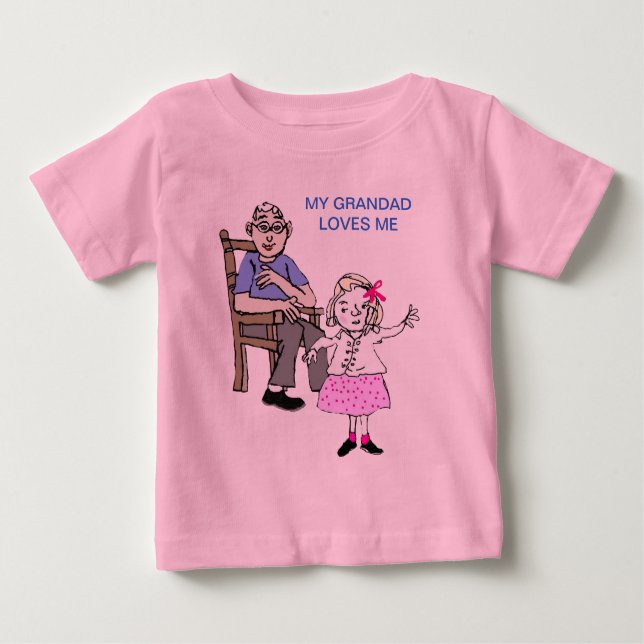 Camiseta Para Bebê Avô me ama (Frente)