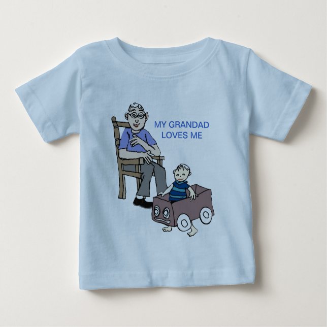 Camiseta Para Bebê Avô me ama (Frente)