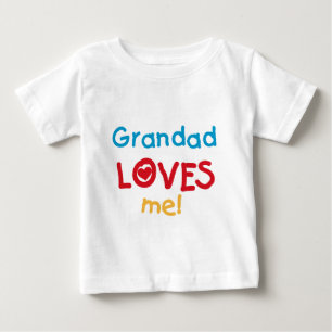 Camiseta Para Bebê Avô me ama T-shirts e presentes