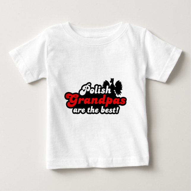 Camiseta Para Bebê Avô polonês (Frente)
