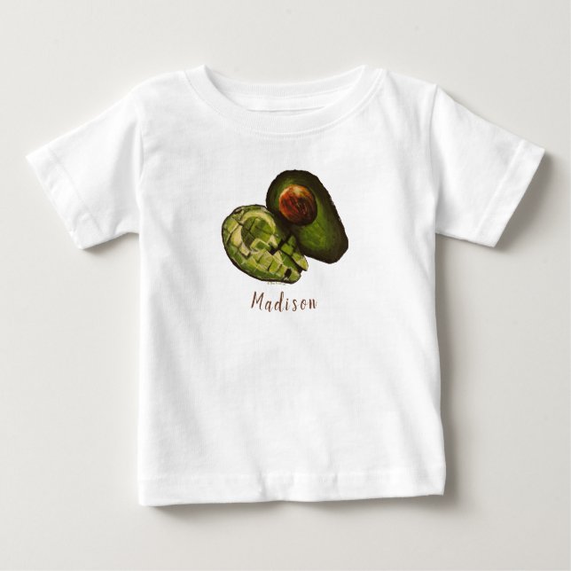 Camiseta Para Bebê Avocado Baby T-Shirt (Frente)