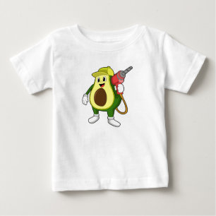 Camiseta Para Bebê Avocado como artesão com Drill