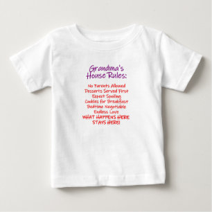 Camiseta Para Bebê Avós governam a camiseta mundial do bebê