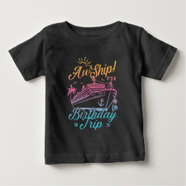 Camiseta Para Bebê Aw Ship Custom Birthday Cruise Group Combinação