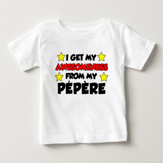 Camiseta Para Bebê Awesomeness de Pepere (Frente)