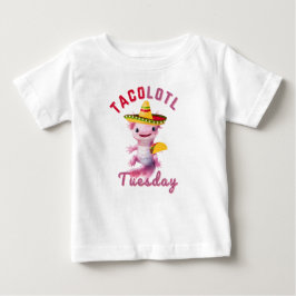 Camiseta Para Bebê Axelotl Cute Taco Terça-feira Diversão Mexicana Ax