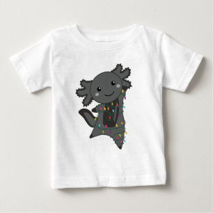 Camiseta Para Bebê Axolotl Felry Natal Animais de inverno Axolots