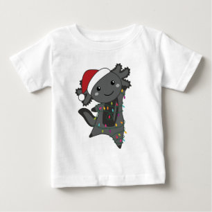 Camiseta Para Bebê Axolotl Felry Natal Animais de inverno Axolots
