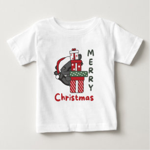 Camiseta Para Bebê Axolotl Natal Gift Animais de inverno Axolotl
