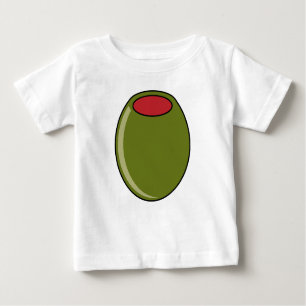 Camiseta Para Bebê Azeitona verde