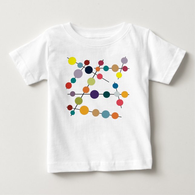 Camiseta Para Bebê Azeitonas Modernas do Século médio (Frente)
