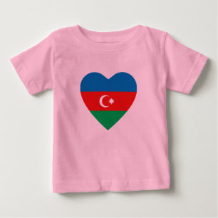 Camiseta Para Bebê Azerbaijão Flag Heart-Shirt