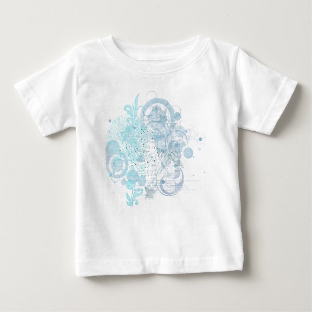 Camiseta Para Bebê Azul (Frente)