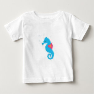 Camiseta Para Bebê Azul - Caricatura
