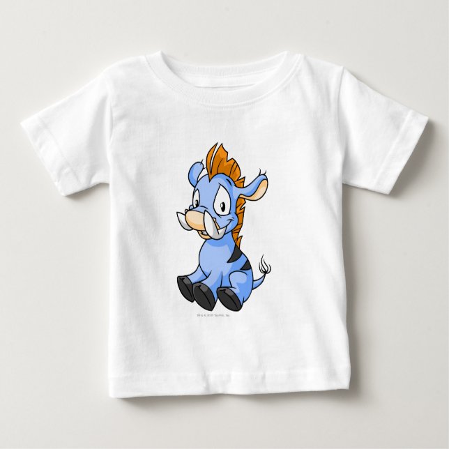 Camiseta Para Bebê Azul de Moehog (Frente)