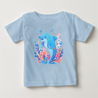 Camiseta Para Bebê Azul-delicioso biquíni-macacão